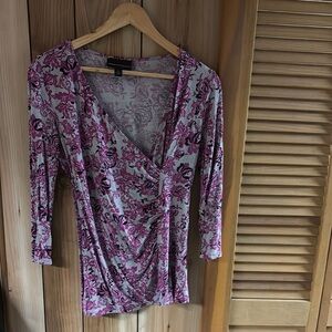 Floral Pink Wrap Top